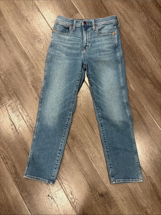 Madewell Denim - Madewell High Rise Straight Leg Jeans Light Wash Size 26
